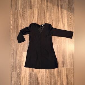 GAP Elegant Black V-Neck Long Sleeve Dress